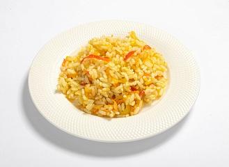 Рис с овощами и зеленым маслом