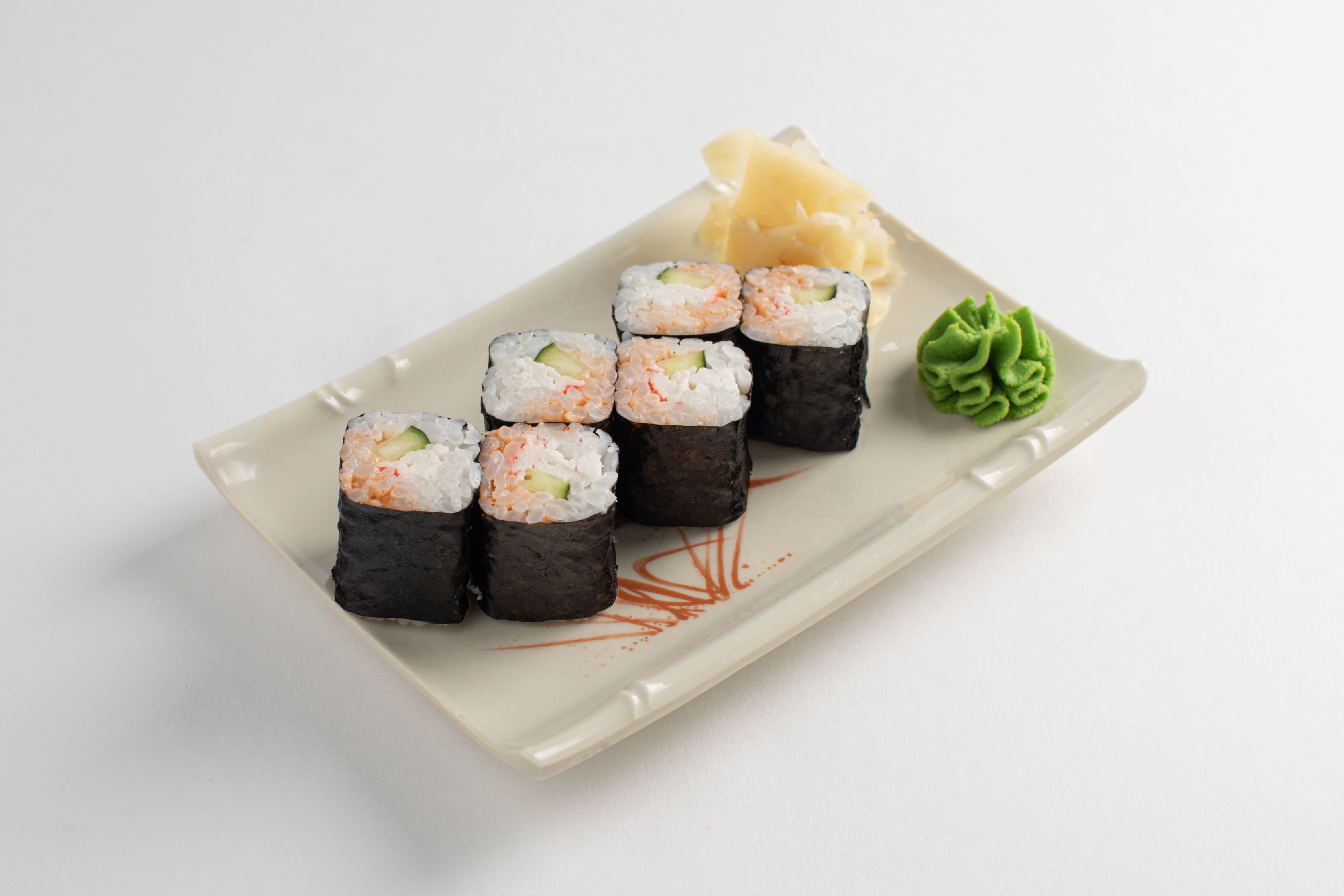 Острый ролл с крабом