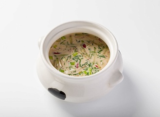 Окрошка с колбасой